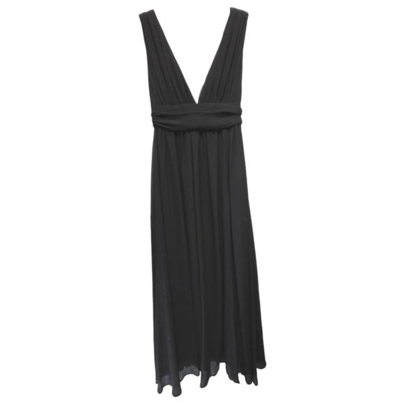 Lulu's Black Heavenly Hues V-neck Backless Maxi Dress - Size M - Picture 5 of 10